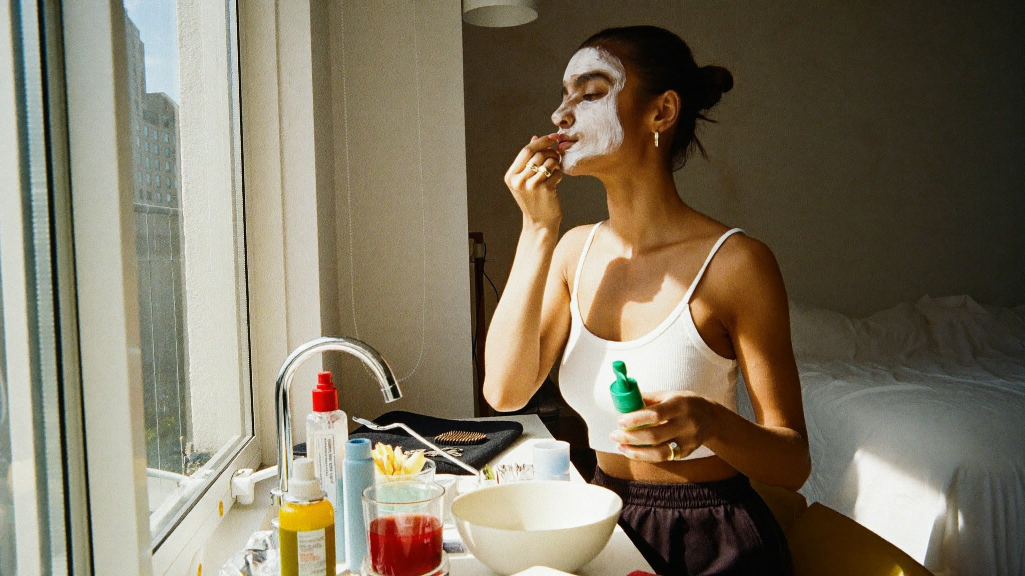 Morning routine scene